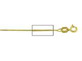 14 kt Yellow Gold Box Chain Necklace 0.6mm 16 inches