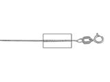 14 kt White Gold Box Chain Necklace 0.6mm 16"