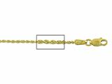 14 kt Yellow Gold Diamond Cut Rope Chain Necklace 1.25mm 16 inches Lobster Lock