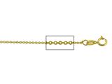 14 kt Yellow Gold Diamond Cut Cable Chain Necklace 1.1mm 16 inches
