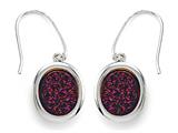 Purple Drusy Hanging Earrings