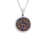 Multi Color Drusy Pendant