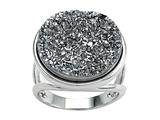 Silver Drusy Ring