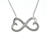 925 Sterling Silver Heart Infiniti Pendant on 18 Inch Chain