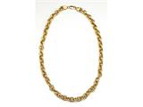 18K Yellow Gold Plated Silver 18 inches Link Necklace