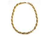 18K Yellow Gold Plated Silver Fancy Link Necklace