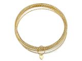 10 Piece Bangle Set in18K Yellow Gold Plated Silver