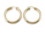 18K Yellow Gold Plated Silver Round Hoop Earrings