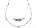 16 inches 14 kt White Diamond Station Necklace
