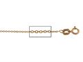 14 kt Pink Gold Cable Chain Necklace 1.0mm 16 inches