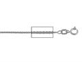 14 kt White Gold Wheat Chain Necklace 0.8mm 16 inches