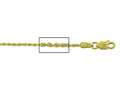 14 kt Yellow Gold Diamond Cut Rope Chain Necklace 1.25mm 20 inches Lobster Lock