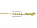 14 kt Yellow Gold Diamond Cut Rope Chain Necklace 1.25mm 24 inches Lobster Lock