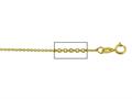 14 kt Yellow Gold Diamond Cut Cable Chain Necklace 1.1mm 20 inches