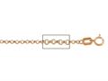 14 kt Pink Gold Rolo Chain Necklace 1.60mm 16 inches