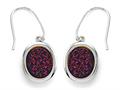 Purple Drusy Hanging Earrings