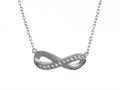 925 Sterling Silver Cubic Zirconia Infiniti Pendant on 18 Inch Chain