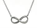 925 Sterling Silver Cubic Zirconia Infiniti Pendant on 18 Inch Chain