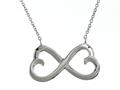 925 Sterling Silver Heart Infiniti Pendant on 18 Inch Chain