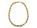 18K Yellow Gold Plated Silver Fancy Link Necklace
