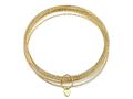 10 Piece Bangle Set in18K Yellow Gold Plated Silver