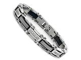 Stainless Steel Mens Bracelet with Cubic Zirconia