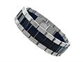 Stainless Steel and Rubber Mens Bracelet