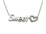 Sterling Silver Sweet Love Pendant with Diamonds