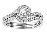 Round Diamond Bridal Engagement Wedding Set / Ring