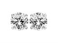 IGI Certified 14k White Gold Screw Back 1/3 cttw Diamond Stud Earrings