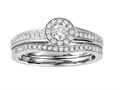 Round Diamond Bridal Engagement Wedding Set / Ring