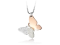 Inori Stainless Steel Rose Butterfly Pendant
