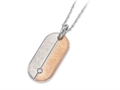 Inori Stainless Steel Dog Tag Pendant Cubic Zirconia (CZ)