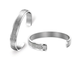Inori Stainless Steel Bangle Cubic Zirconia (CZ)
