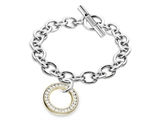 Inori Gold Colored Cubic Bracelet with Zirconia (CZ) Circle Charm