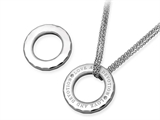 Inori Stainless Steel "LOVE AND DEVOTION" Pendant with Cubic Zirconia (CZ)