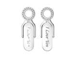 Inori Spinning "I Love You" Stainless Steel Pendant Cubic Zirconia (CZ)