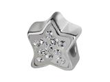 SilveRado™ BK009-1 Bling Kidz Star Bling White Bead / Charm