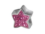 SilveRado™ BK009-2 Bling Kidz Star Bling Pink Bead / Charm