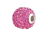 SilveRado™ BM003-2 Bling Focal Razzle Dazzle Pink Pandora Compatible Bead / Charm