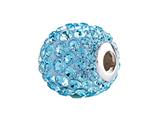 SilveRado™ BM003-3 Bling Focal Razzle Dazzle Blue Pandora Compatible Bead / Charm
