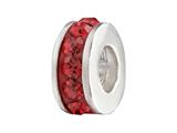 SilveRado™ BM005-6 Bling Single Bling Red Bead / Charm