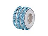 SilveRado™ BM007-3 Bling Triple Bling Blue Pandora Compatible Bead / Charm
