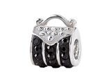 SilveRado™ BM008-0-1 Bling Handbag Bling Black Bead / Charm