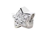 SilveRado™ BM011-1 Bling Star Bling White Pandora Compatible Bead / Charm