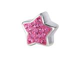SilveRado™ BM011-2 Bling Star Bling Pink Bead / Charm
