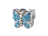 SilveRado™ BM016-3 Bling Butterfly Bling Blue Bead / Charm