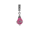 SilveRado™ BM021-2 Bling Dangle Bling Pink Bead / Charm