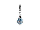 SilveRado™ BM021-3 Bling Dangle Bling Blue Pandora Compatible Bead / Charm