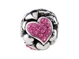 SilveRado™ BM022-2 Bling Focal-Love Hearts Pink